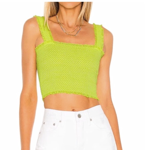 Penelope Smocked Ruffle Crop Top - Picture 1 of 14
